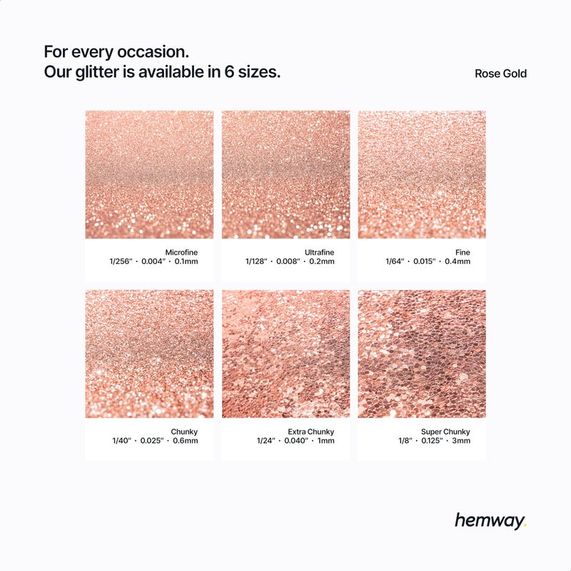 Hemway Craft Glitter Rose Gold 100g Ultrafine Glitter for Crafts, Resin, Epoxy, Tumbler, Art, Candle, Decorations, Crafting Supplies - Image 3